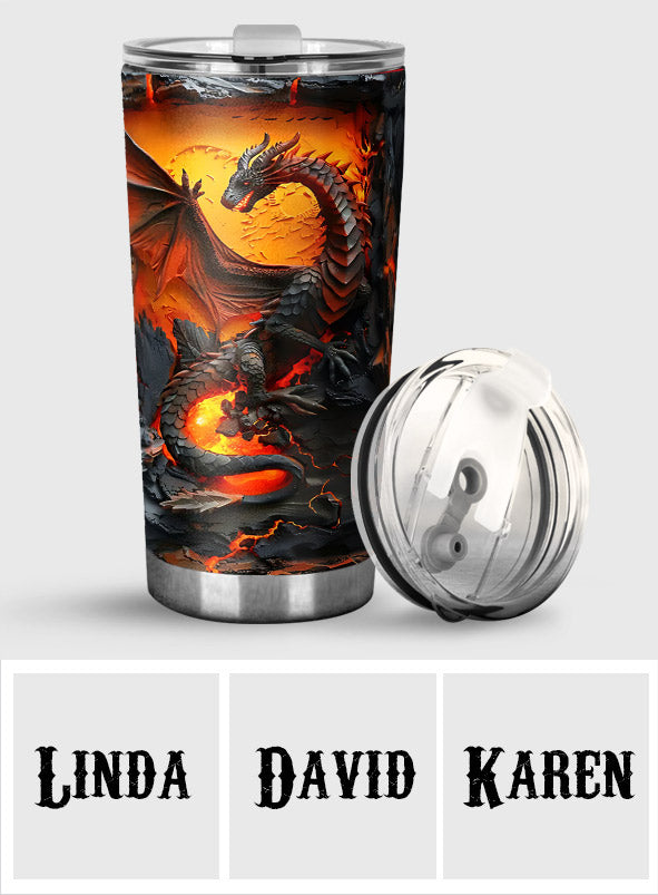 Love Dragons - Personalized Dragon Tumbler