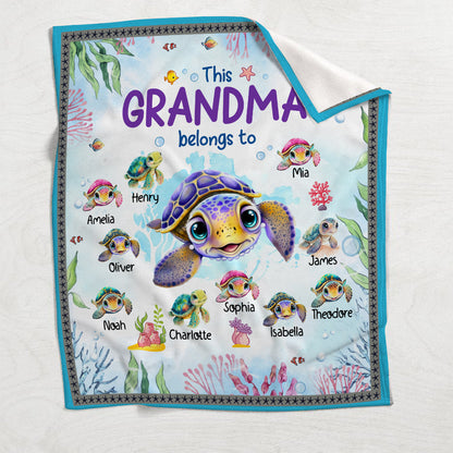 This Grandma Belongs To - Personalized Grandma Blanket