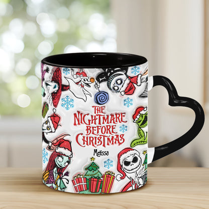 The Nightmare Before Christmas - Personalized Nightmare Heart Handle Mug