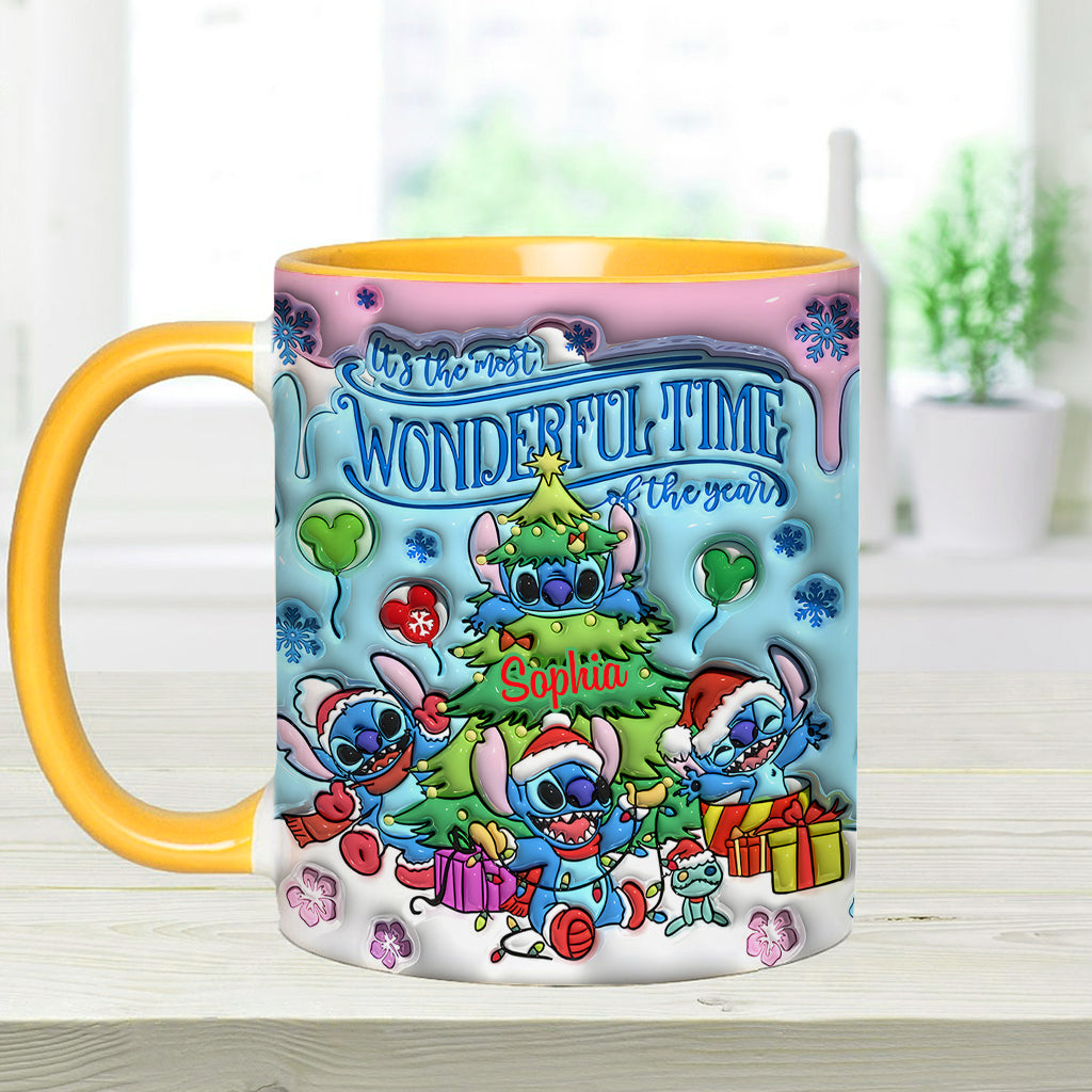 Merry Stitchmas - Personalized Ohana Accent Mug