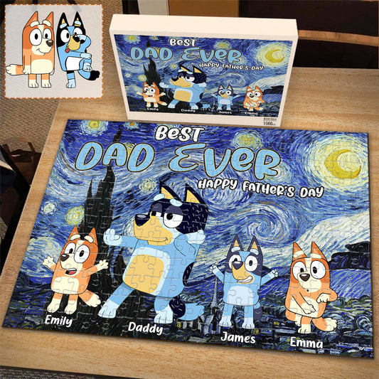 Best Dad Ever Happy Father's Day - Personalized Father Jigsaw Puzzle
