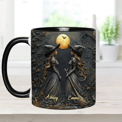 Witches By Nature Bitches By Choice - Personalized Bestie Accent Mug