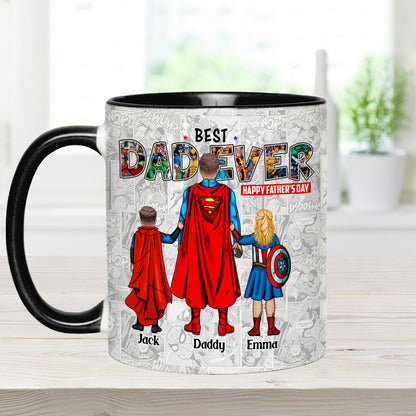 Best Super Dad Ever - Personalized Father Accent Mug