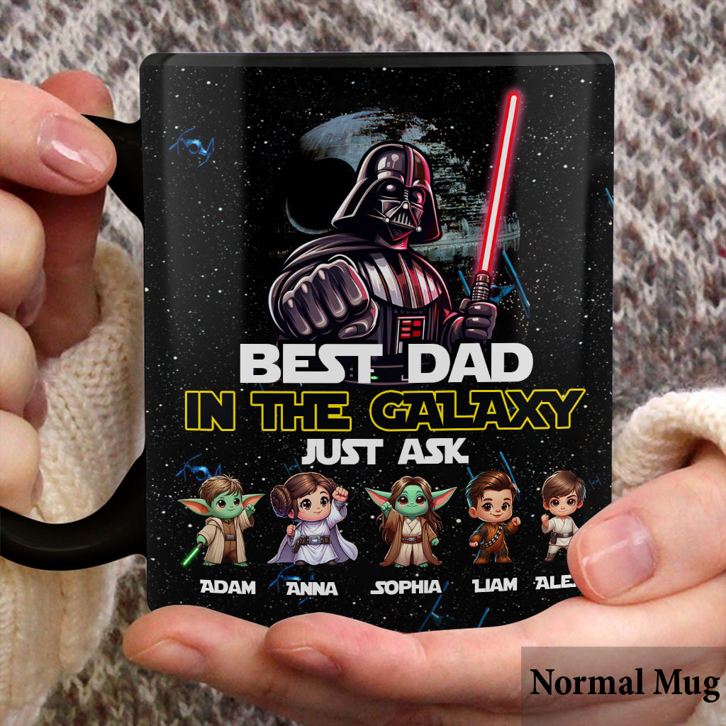 Best Dad In The Galaxy Fist Bump - Personalized The Force Mug