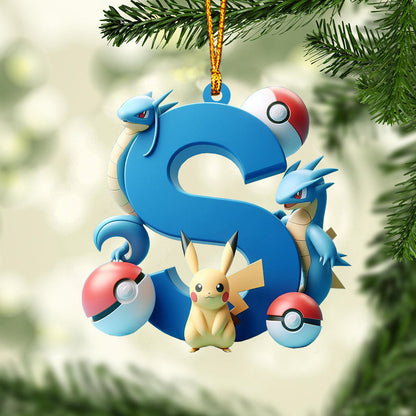 Cute Monster Letter - Personalized Monster Trainer Ornament