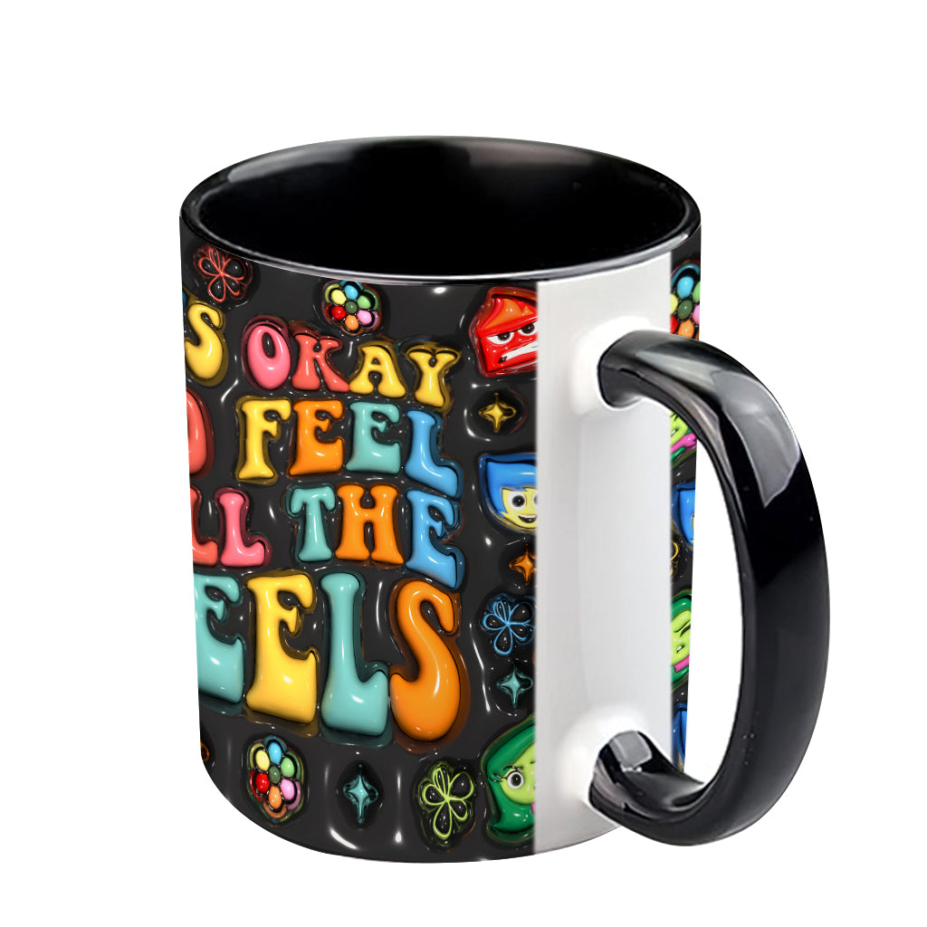It's Ok To Feel - Personalized Accent Mug
