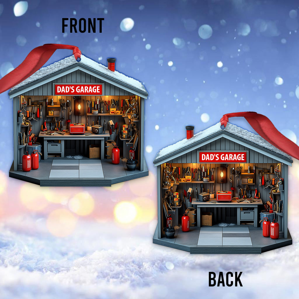 Dad's Garage - Personalized Father Ornament