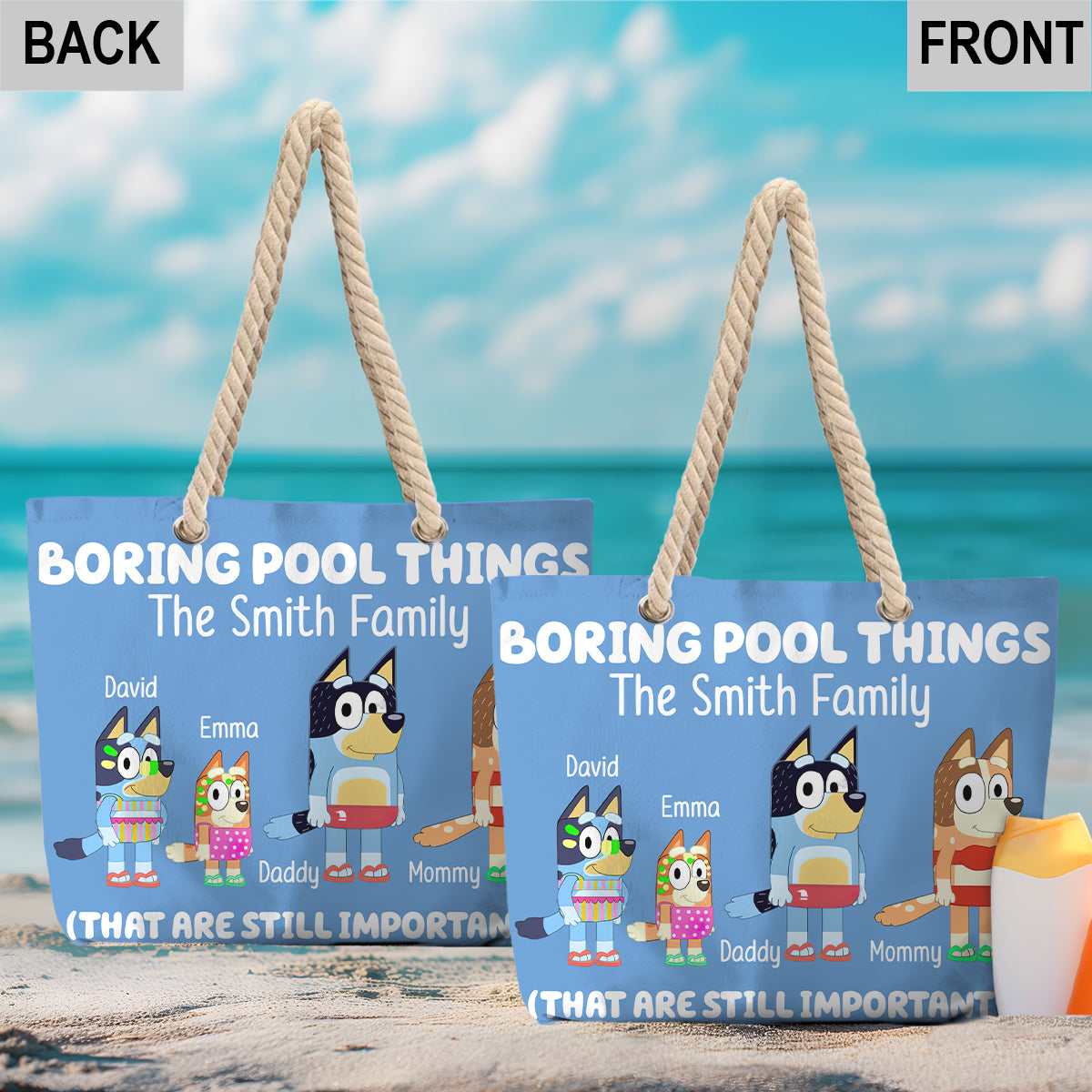 Boring Pool Things - Personalized Beach Bag