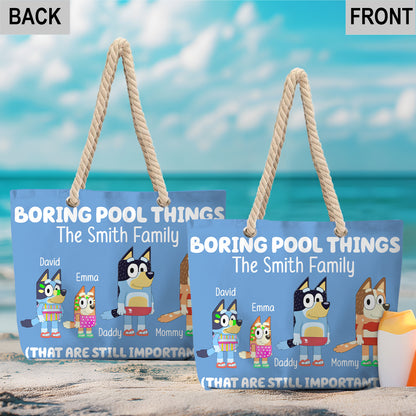 Boring Pool Things - Personalized Beach Bag