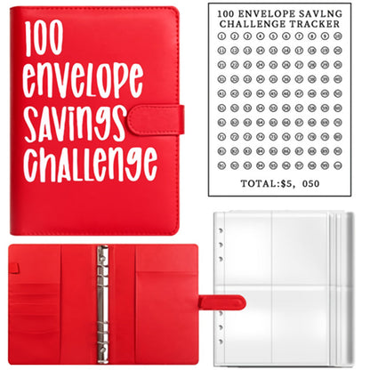 Money Saving Book - 100 Envelopes Money Saving Book Challenge