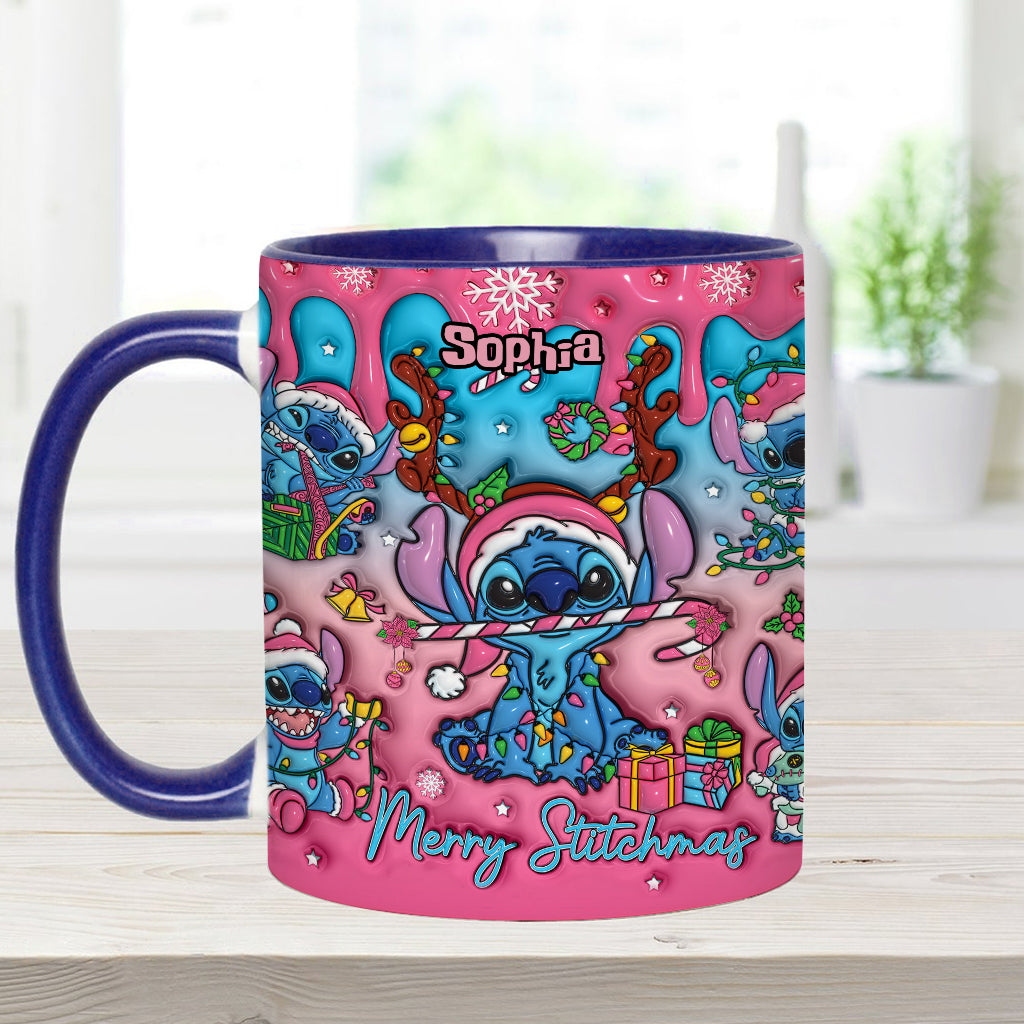 Merry Stitchmas - Personalized Ohana Accent Mug