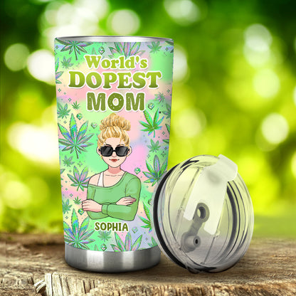 Mommy's Little Buds Dopest Mom Ever - Personalized Weed Tumbler