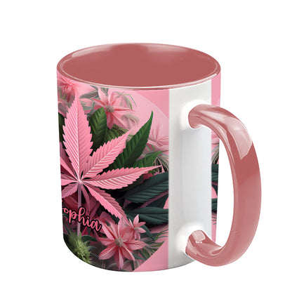 Pink Stoner Chick - Personalized Weed Accent Mug