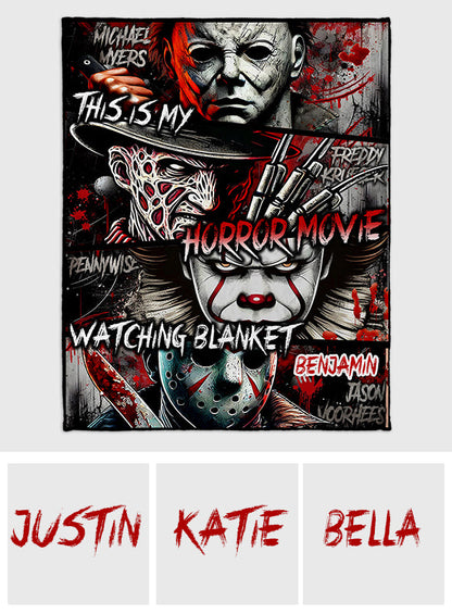 My Horror Movies Watching Blanket - Personalized Blanket