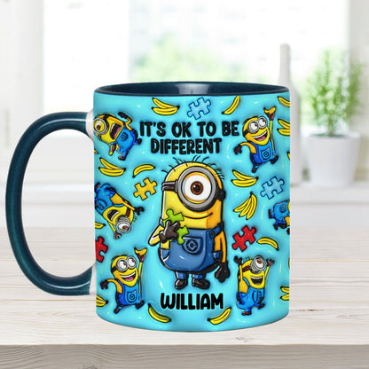 It's Ok To Be Different - Personalized Autism Awareness Accent Mug