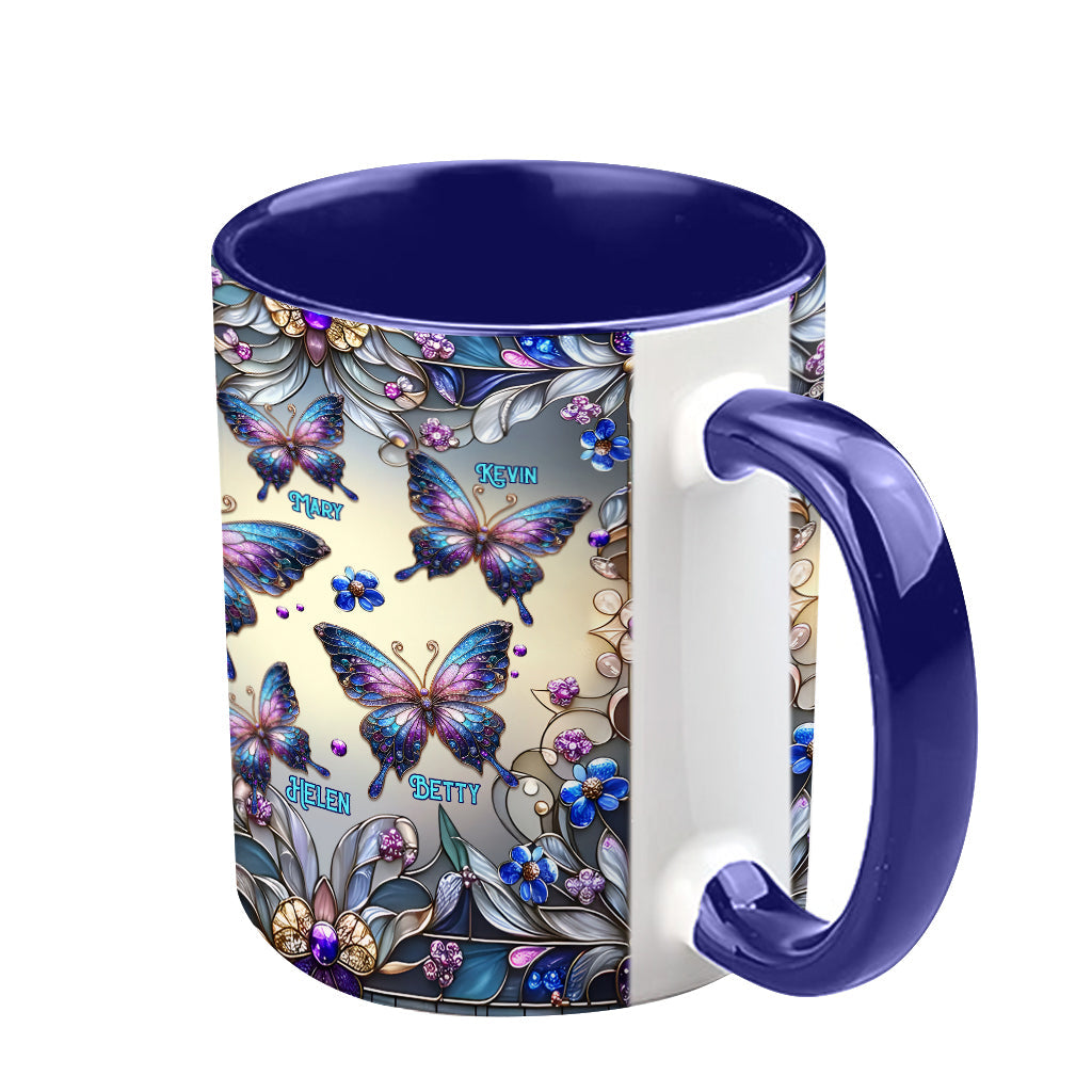 Grandma Butterfly - Personalized Grandma Accent Mug