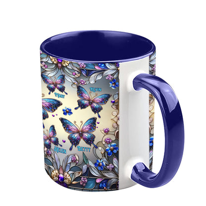 Grandma Butterfly - Personalized Grandma Accent Mug