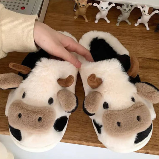 Cute Cow - Personalized Cow Plush Slipper