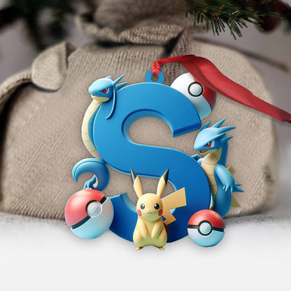 Cute Monster Letter - Personalized Monster Trainer Ornament