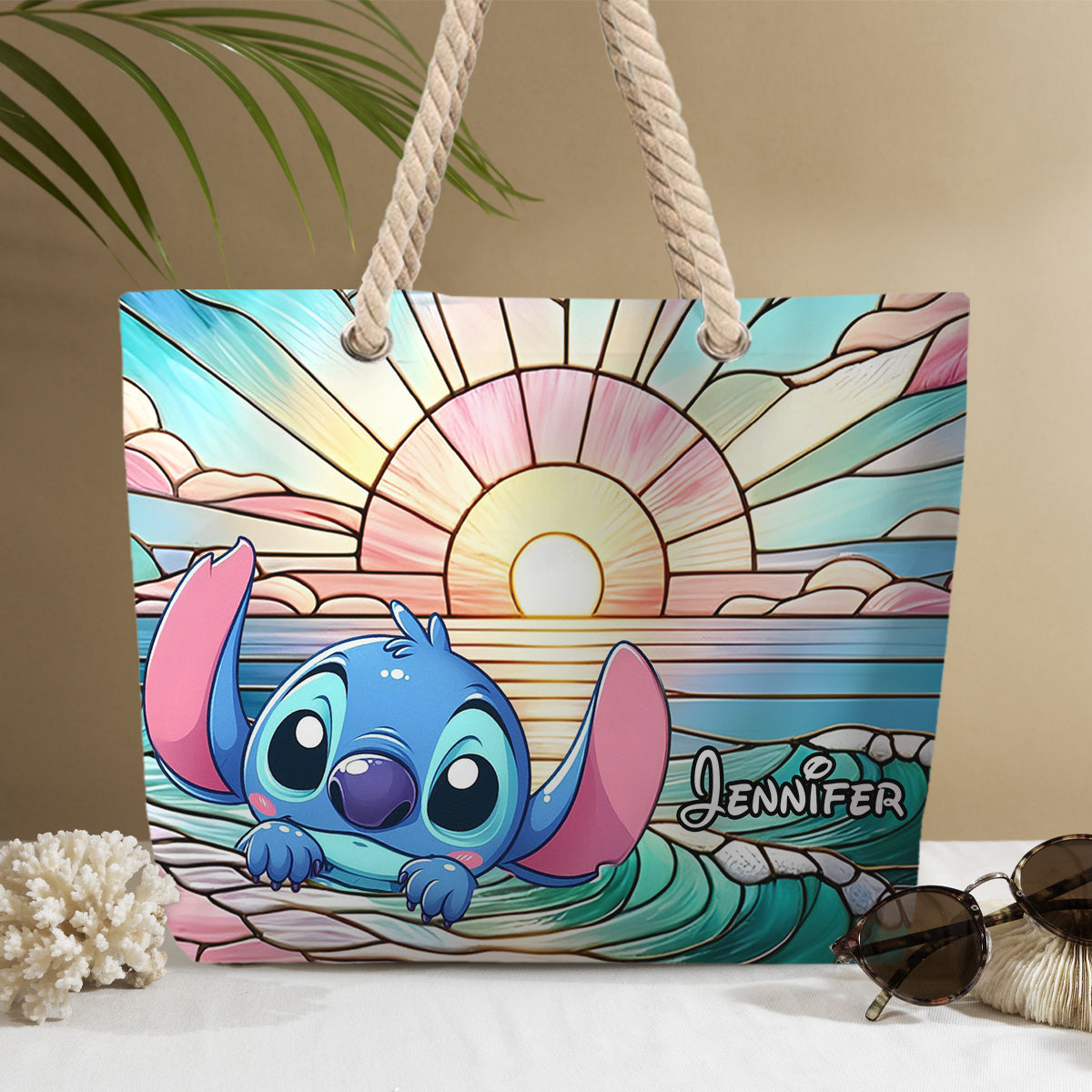Beautiful Ohana - Personalized Ohana Beach Bag
