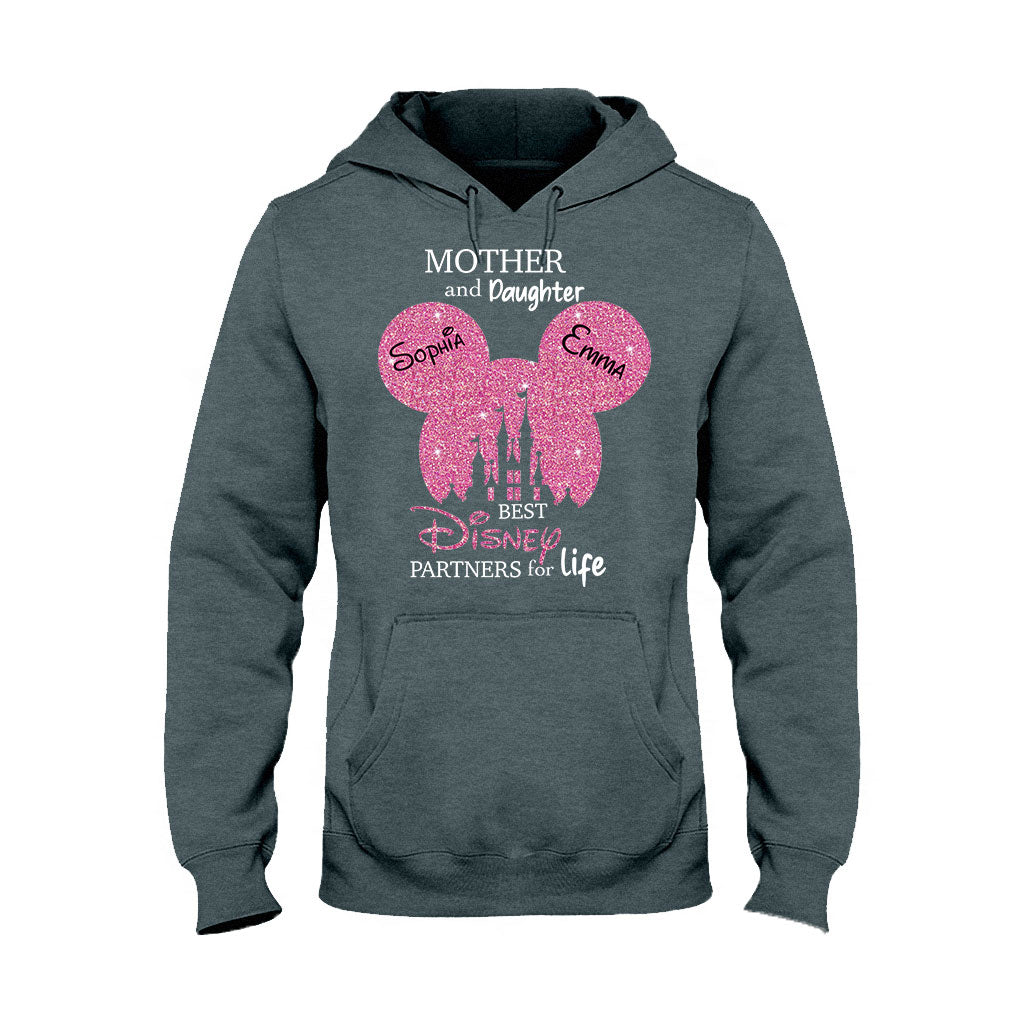 Mother And Daughter Best Partners For Life - Personalized Mouse T-shirt And Hoodie