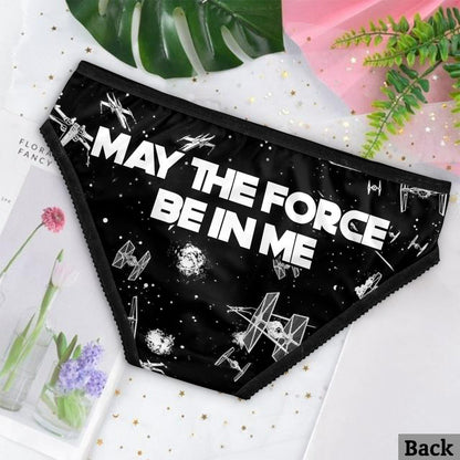 May The Force Be In Me - Personalized The Force Lace Border Women Briefs