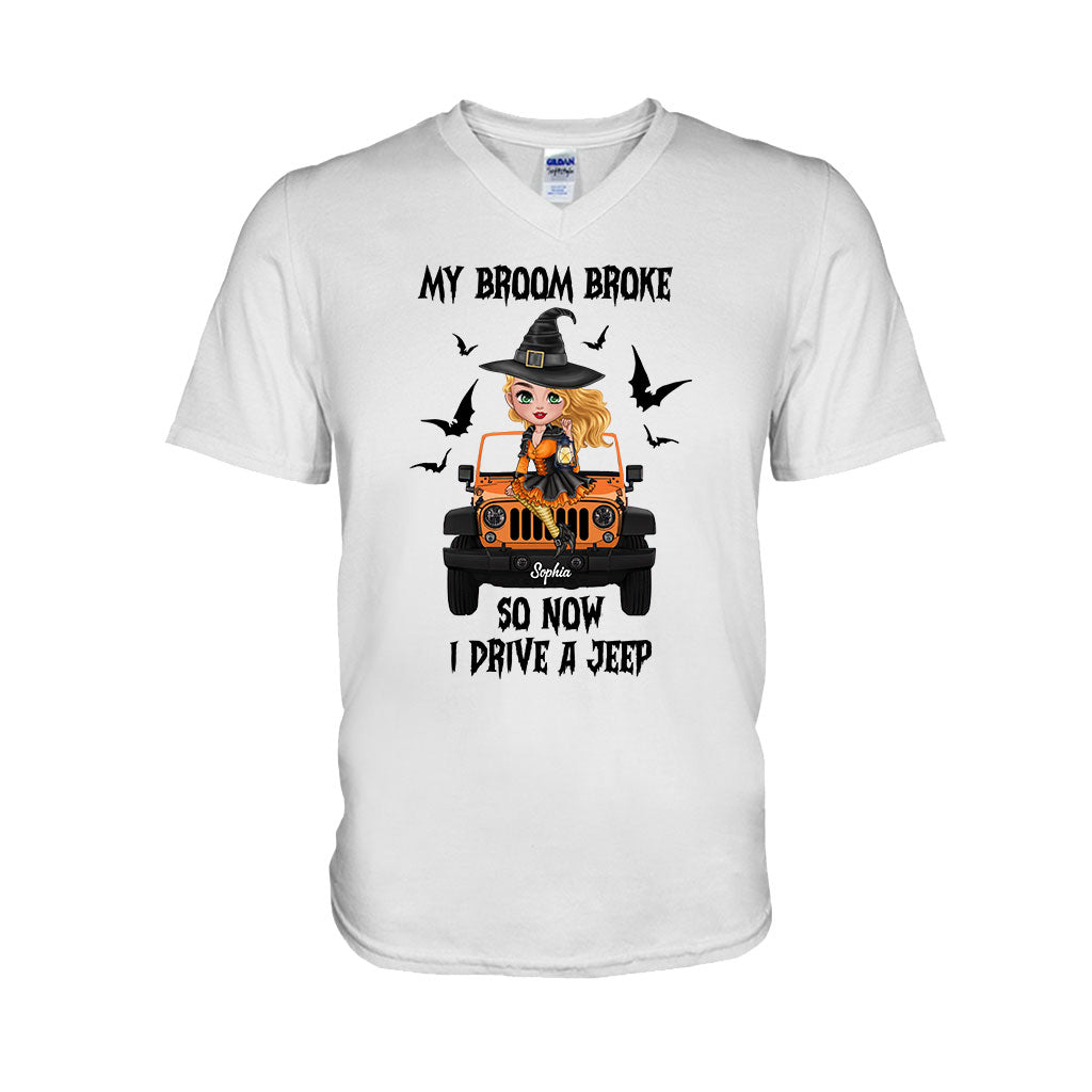 My Broom Broke So Now I Drive A Car - Personalized Witch T-shirt And Hoodie
