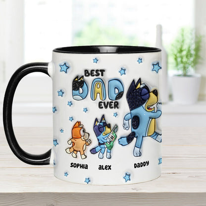 Best Dad Ever - Personalized Father Accent Mug