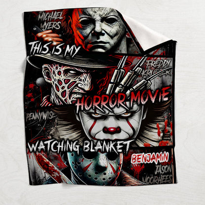 My Horror Movies Watching Blanket - Personalized Blanket
