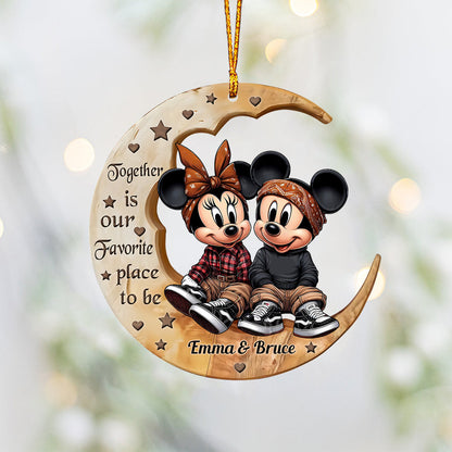 I Love You To The Moon - Personalized Mouse Ornament