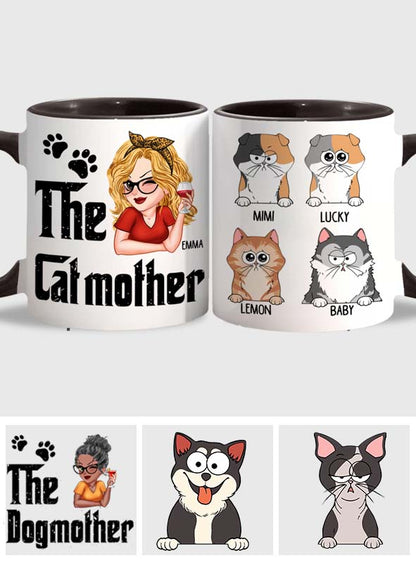 The Cat/Dog Mother - Personalized Mother Accent Mug