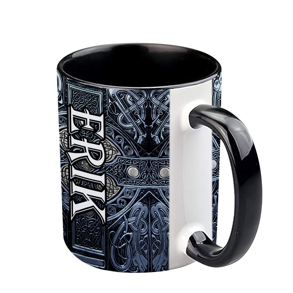 Proud Viking Dad Grandfather - Personalized Viking Accent Mug