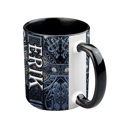 Proud Viking Dad Grandfather - Personalized Viking Accent Mug
