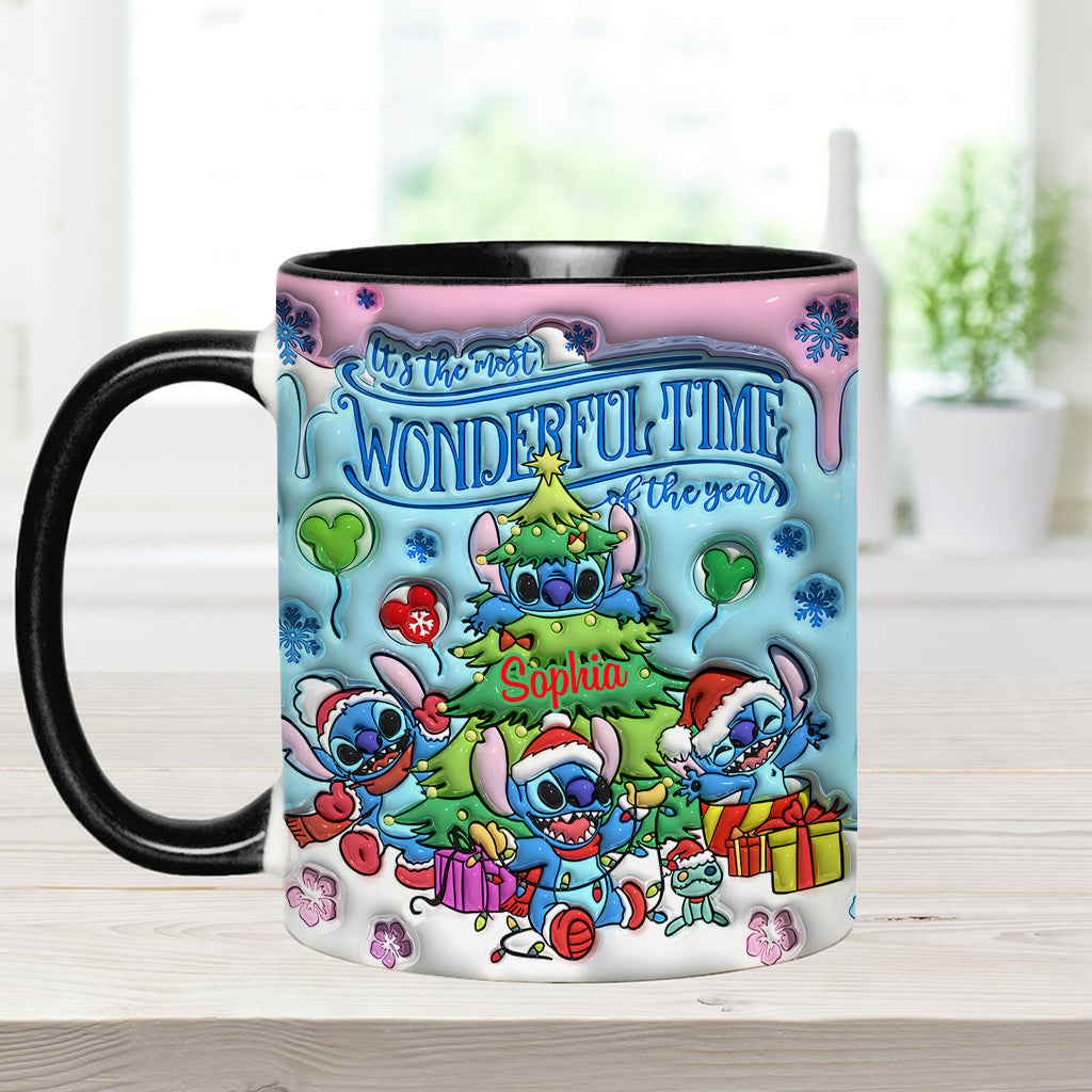 Merry Stitchmas - Personalized Ohana Accent Mug