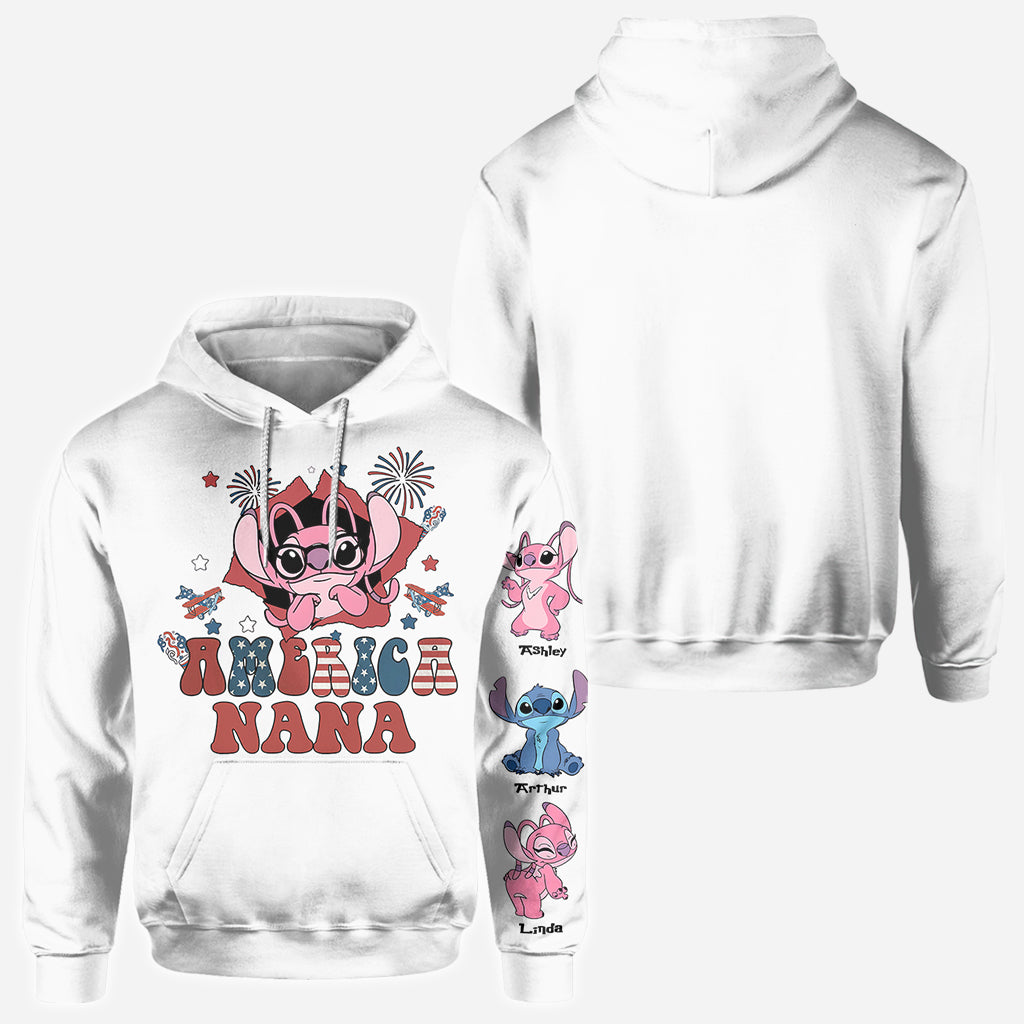 American Nana Any Title Vintage Retro Style - Personalized Grandma All Over Shirt