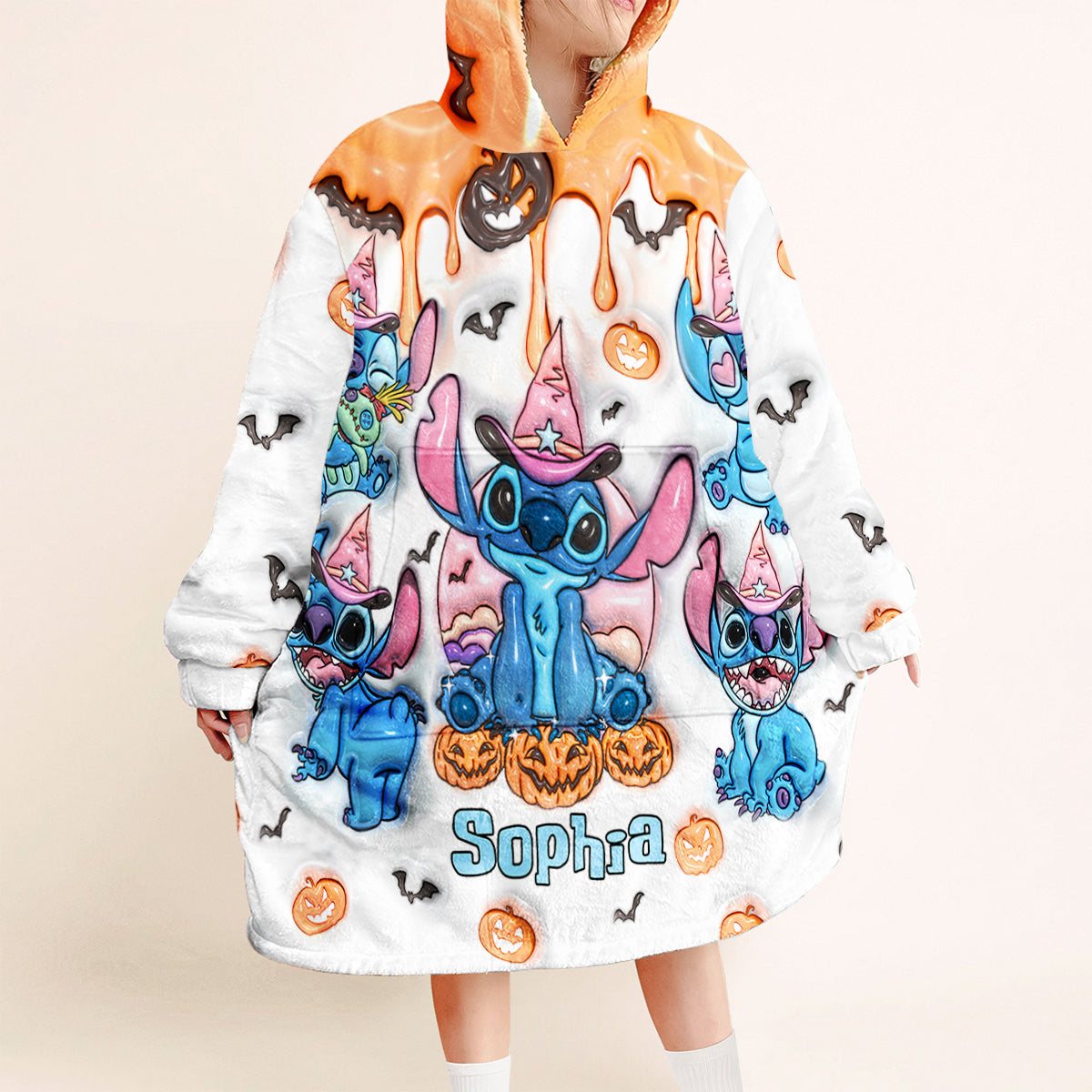 Spooky Vibes - Personalized Ohana Blanket Hoodie