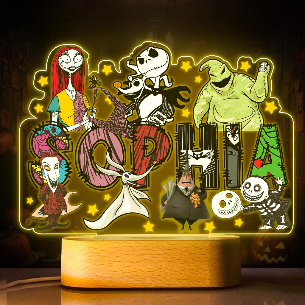 The Nightmare - Personalized Nightmare Shaped Plaque Light Base