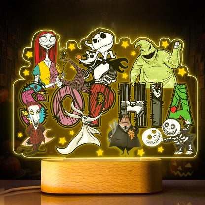 The Nightmare - Personalized Nightmare Shaped Plaque Light Base