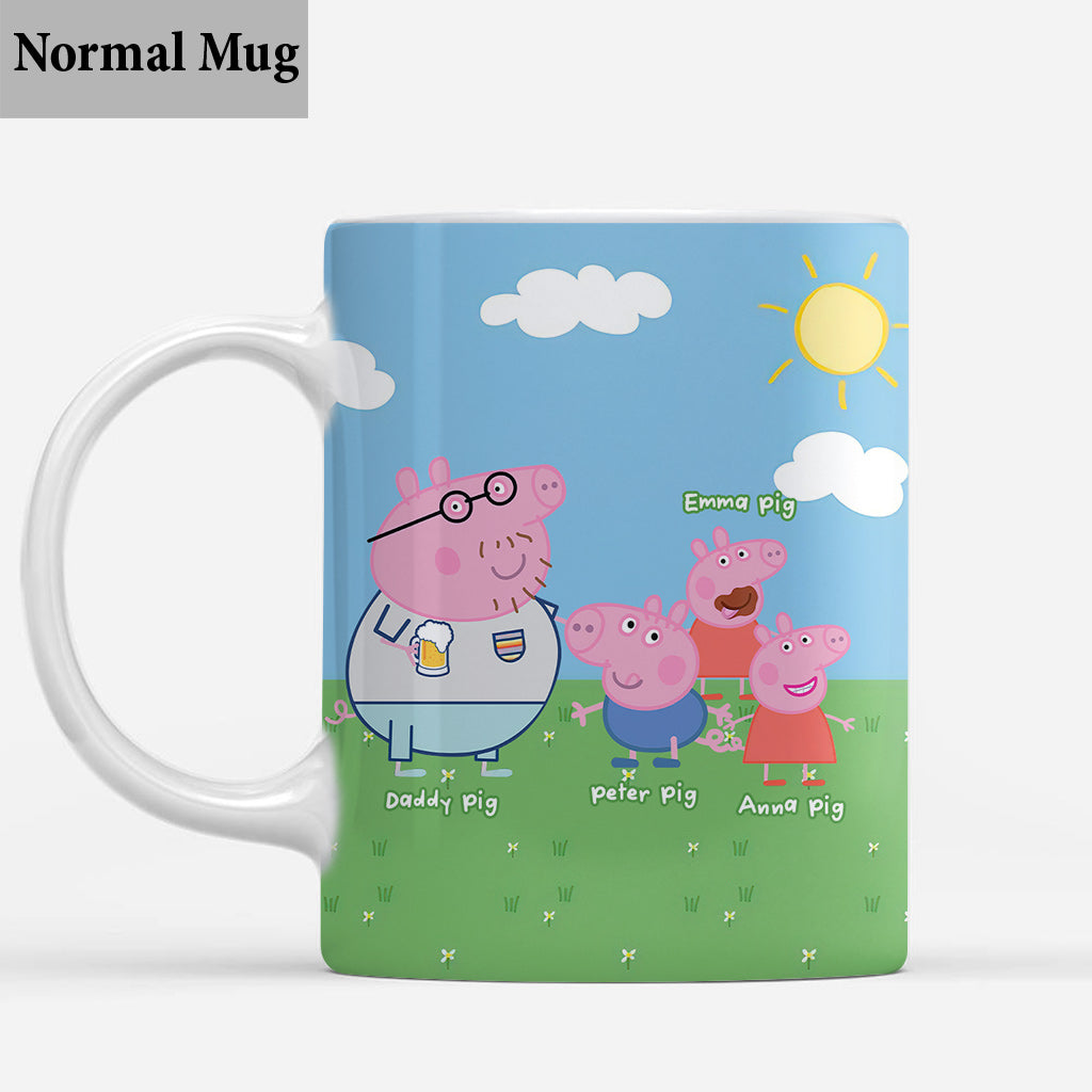 Daddy Pig - Personalized Pink Pig Mug