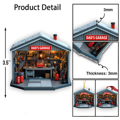Dad's Garage - Personalized Father Ornament