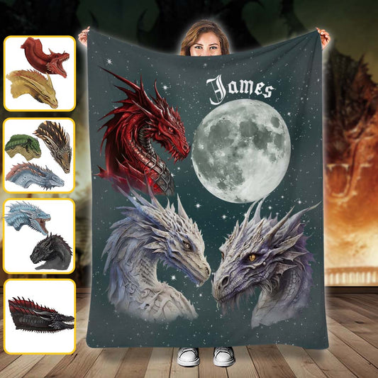 The Dragons - Personalized Thrones Game Blanket