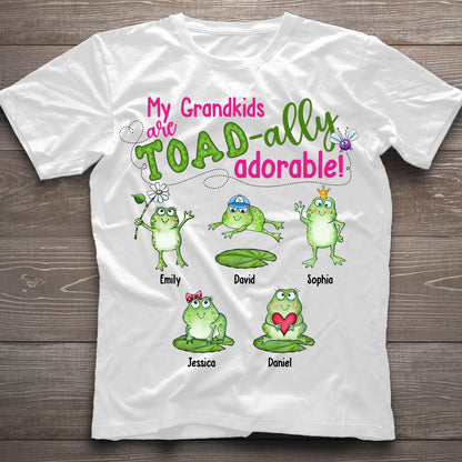 My Grandkids Are Toad-ally - Personalized Grandma T-shirt And Hoodie