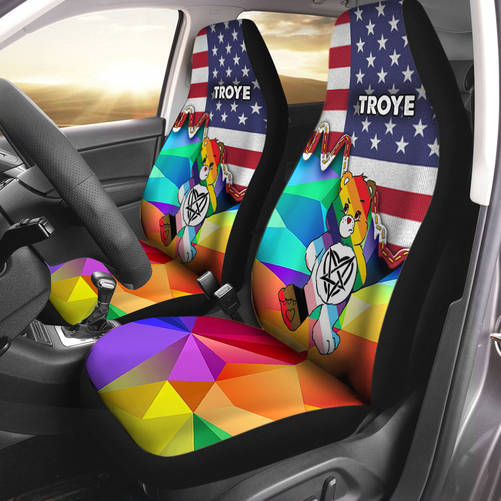 I am brave I am bruised This Is Me - Personalized LGBT Support Seat Covers