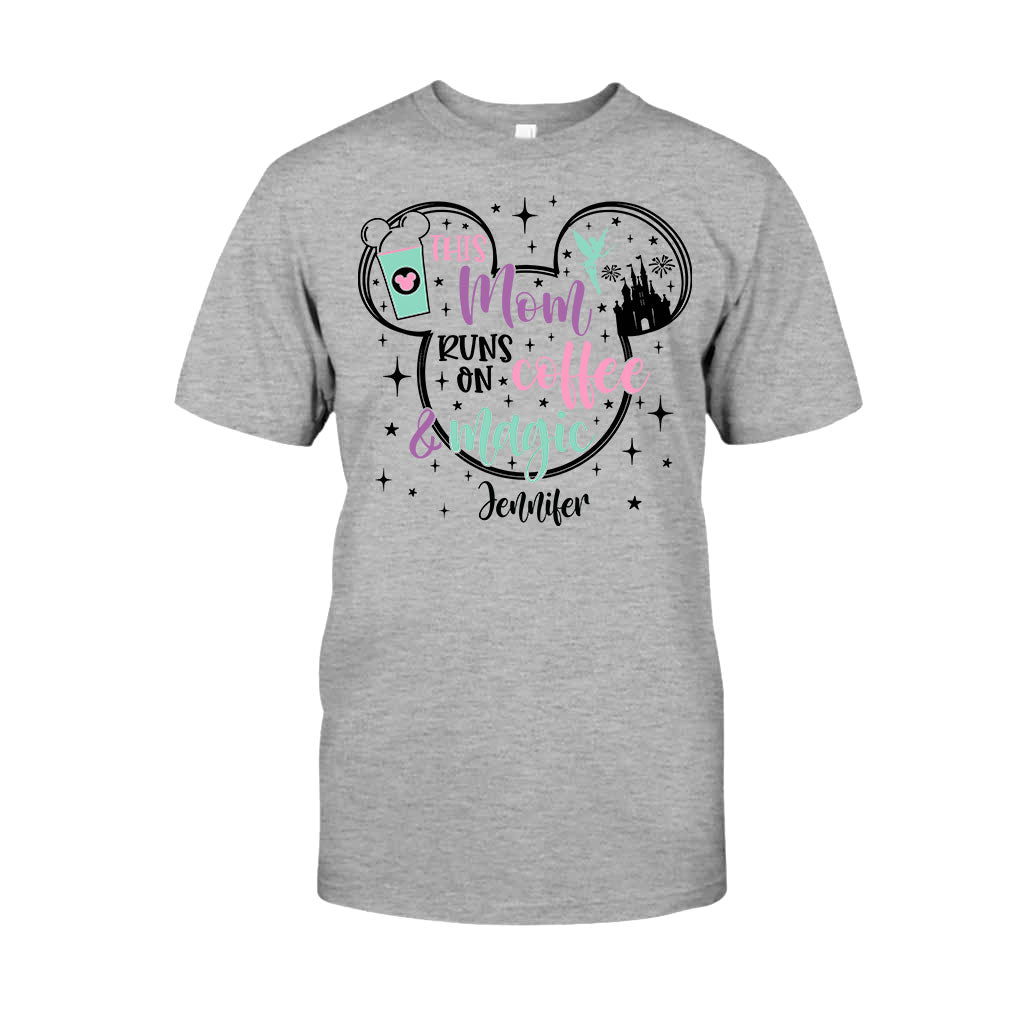 This Mom Runs On Coffee And Magic - Personalized Mouse T-shirt And Hoodie