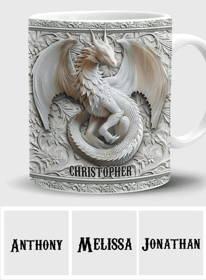 White Dragon - Personalized Dragon Mug