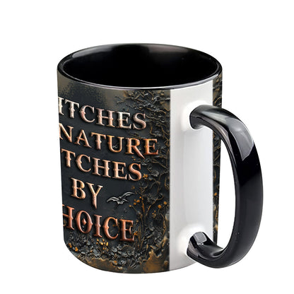 Witches By Nature Bitches By Choice - Personalized Bestie Accent Mug