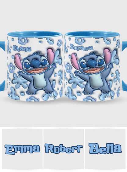 Ohana Blue - Personalized Ohana Accent Mug