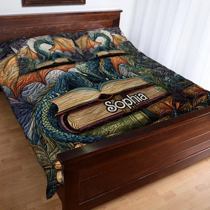 Twilight Guardian - Personalized Dragon Quilt Set