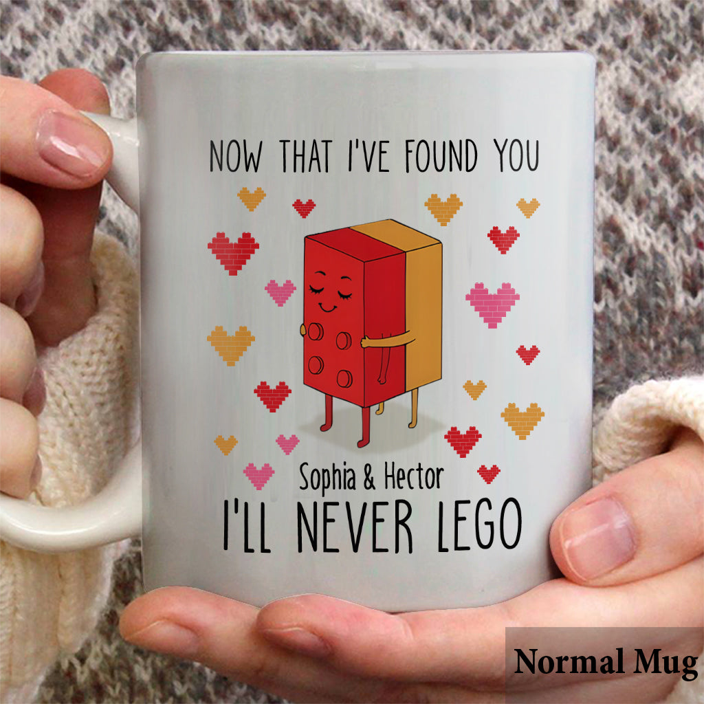 Hug Me And Never Let Go - Personalized Couple Mug