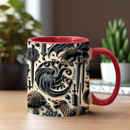 Iron House Crest - Personalized Thrones Game Accent Mug